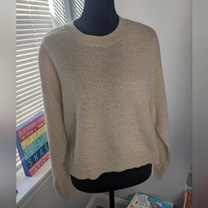 Divided cropped sweater